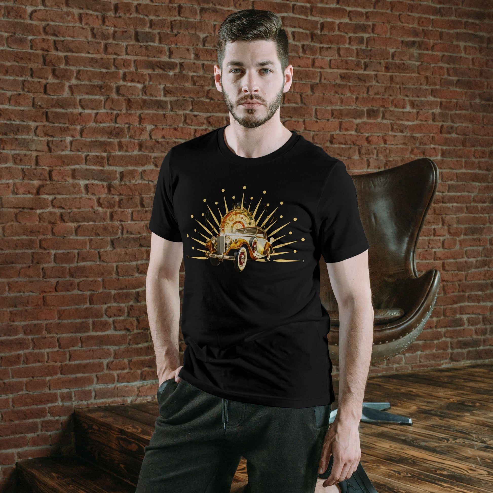 Vintage Car Enthusiast T-Shirt with Classic Wheels and Timeless Appeal Nostalgic T-Shirt   