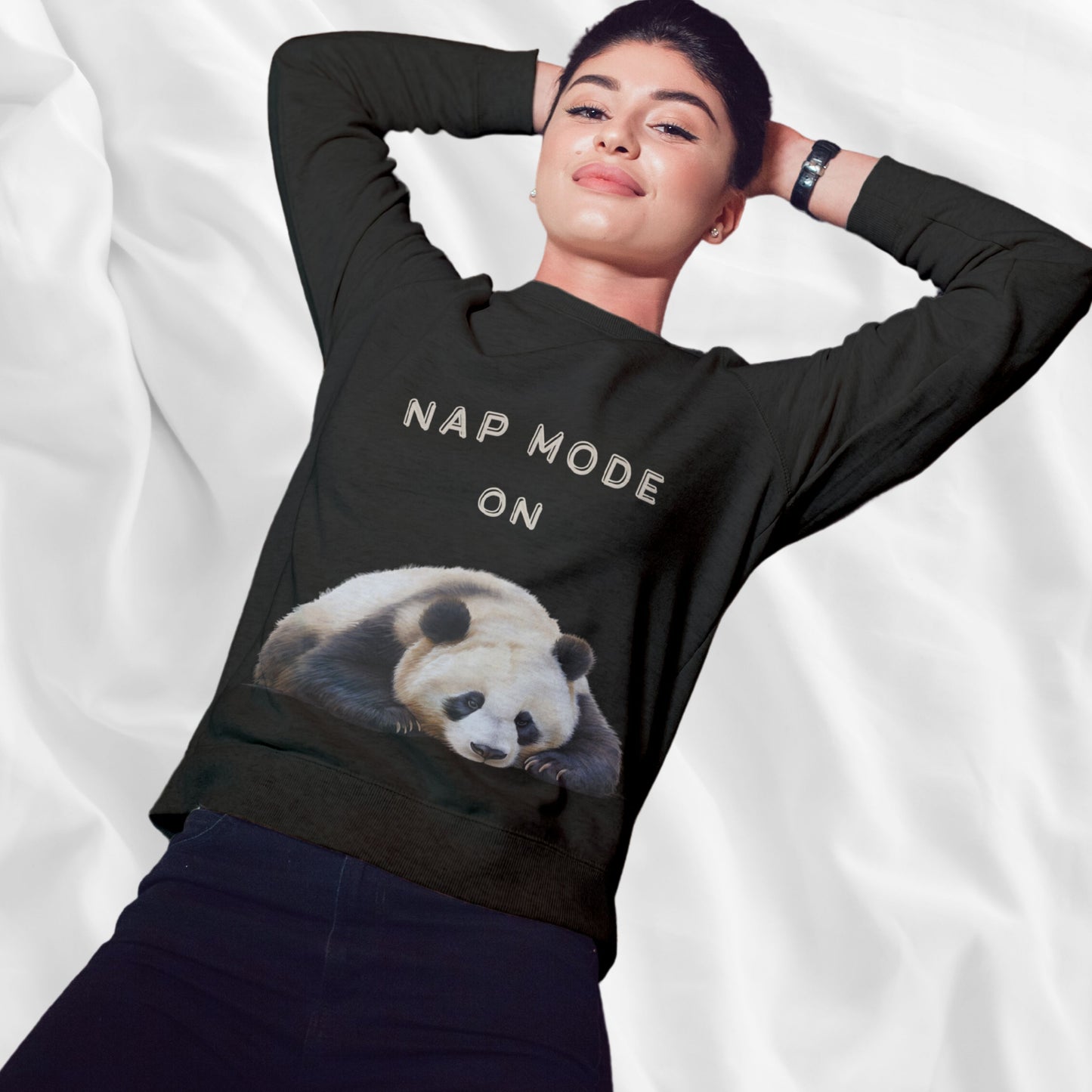 Lazy Panda Nap Mode Sweatshirt | Embrace Cozy Relaxation | Panda Lover Gifts Sweatshirt   