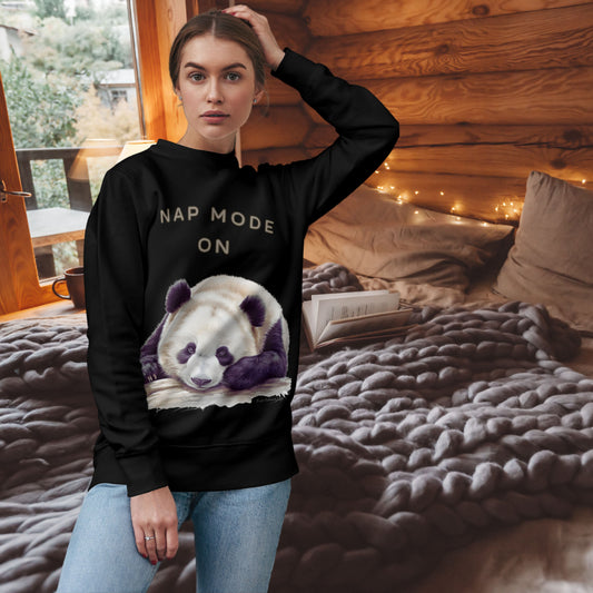 Lazy Panda Nap Mode Sweatshirt | Embrace Cozy Relaxation | Panda Lover Gift Sweatshirt   
