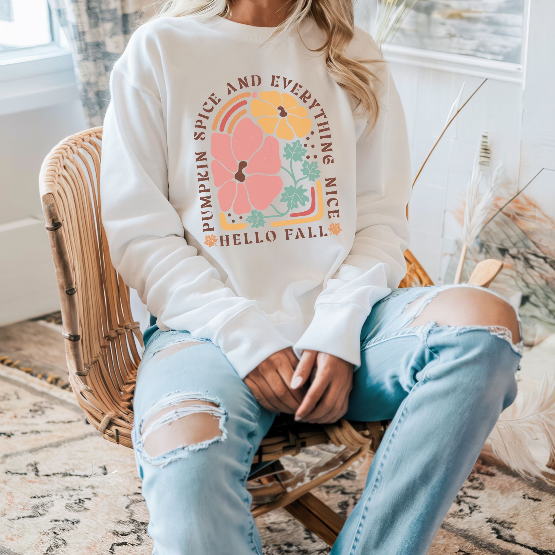 Cozy Season Fall Boho Sweatshirt
