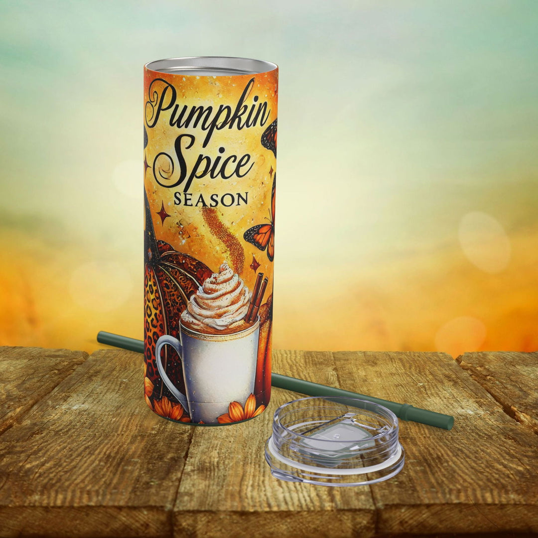 Pumpkin Spice Season Tumbler Mug Printify Pine Needle 20oz Matte