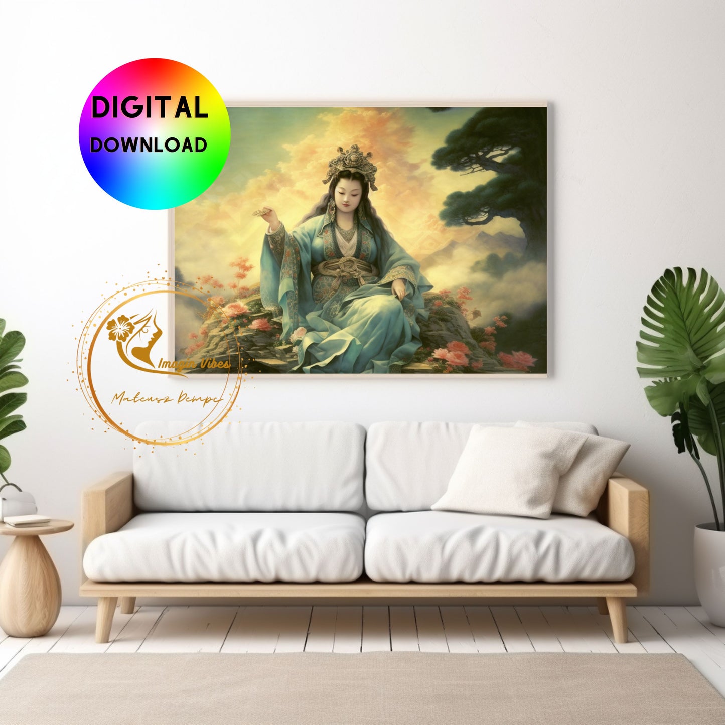 Quan Yin Wall Art - Guan Yin, Kwan Im, Kuan Yin - Goddess of Compassion. Downloadable Wall Art    
