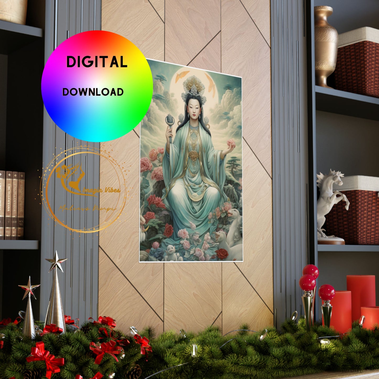 Quan Yin Wall Art - Guan Yin, Kwan Im, Kuan Yin - Goddess of Compassion. Downloadable Wall Art Poster   