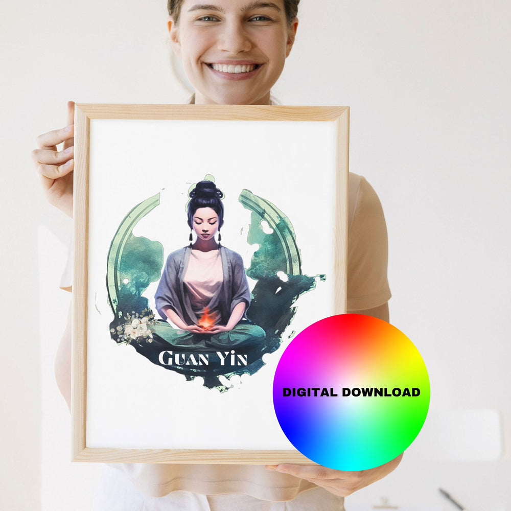 Quan Yin Wall Art - Guan Yin, Kwan Im, Kuan Yin - Goddess of Compassion. Downloadable Wall Art ImaginVibes