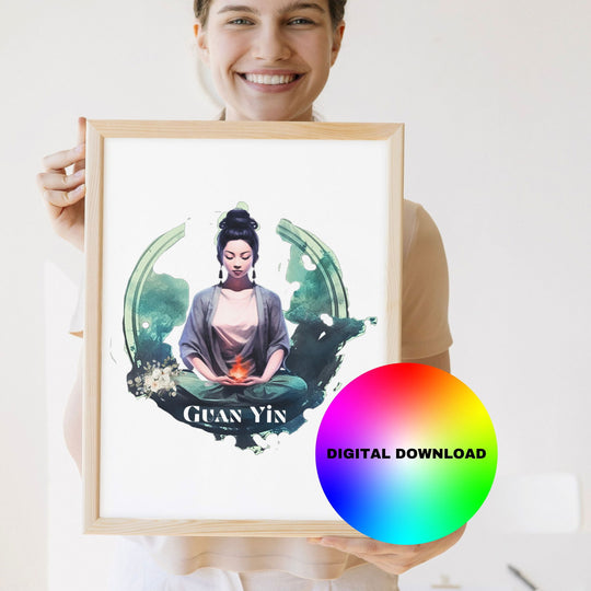 Quan Yin Wall Art - Guan Yin, Kwan Im, Kuan Yin - Goddess of Compassion. Downloadable Wall Art ImaginVibes
