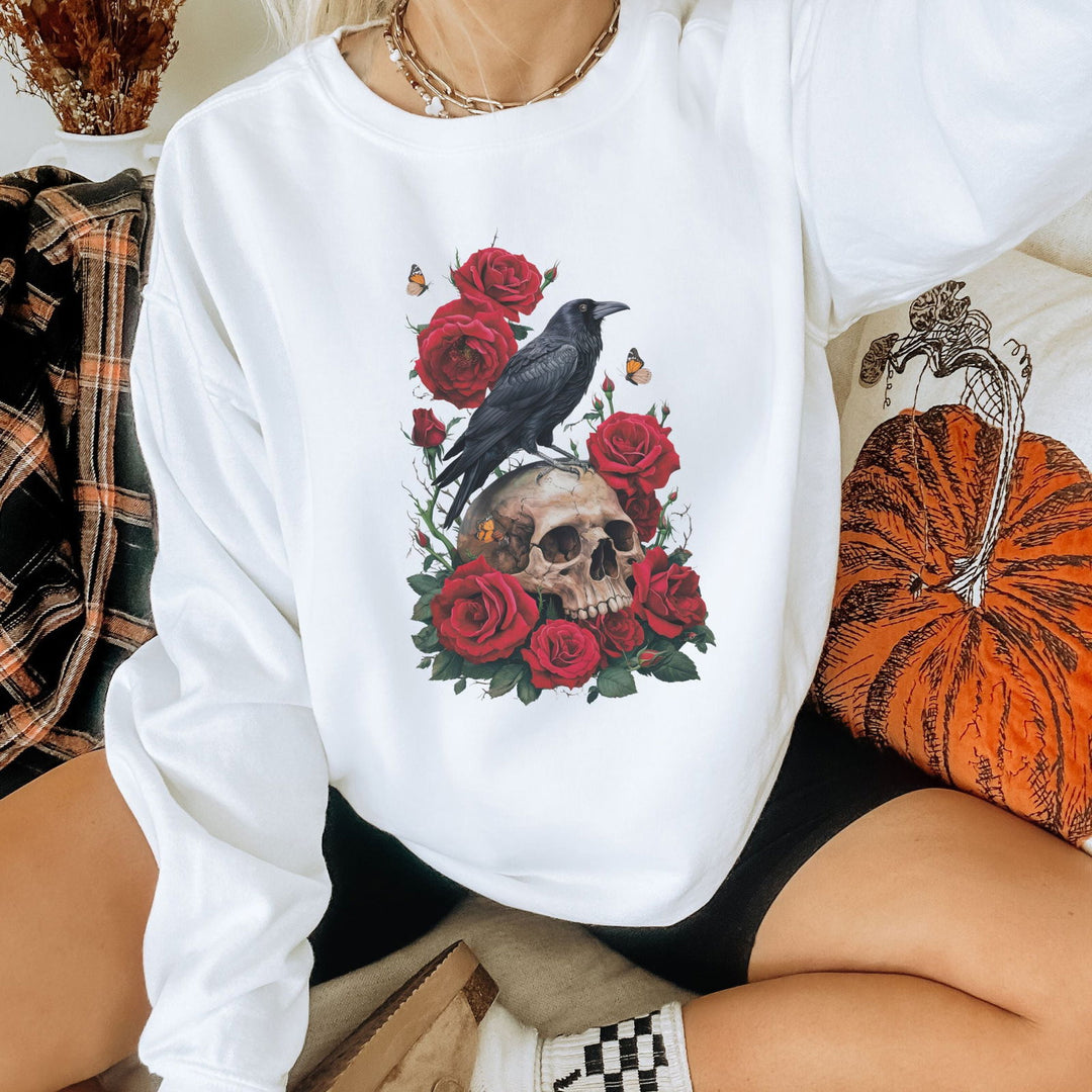 Raven's Requiem: Gothic Sweatshirt Sweatshirt Printify