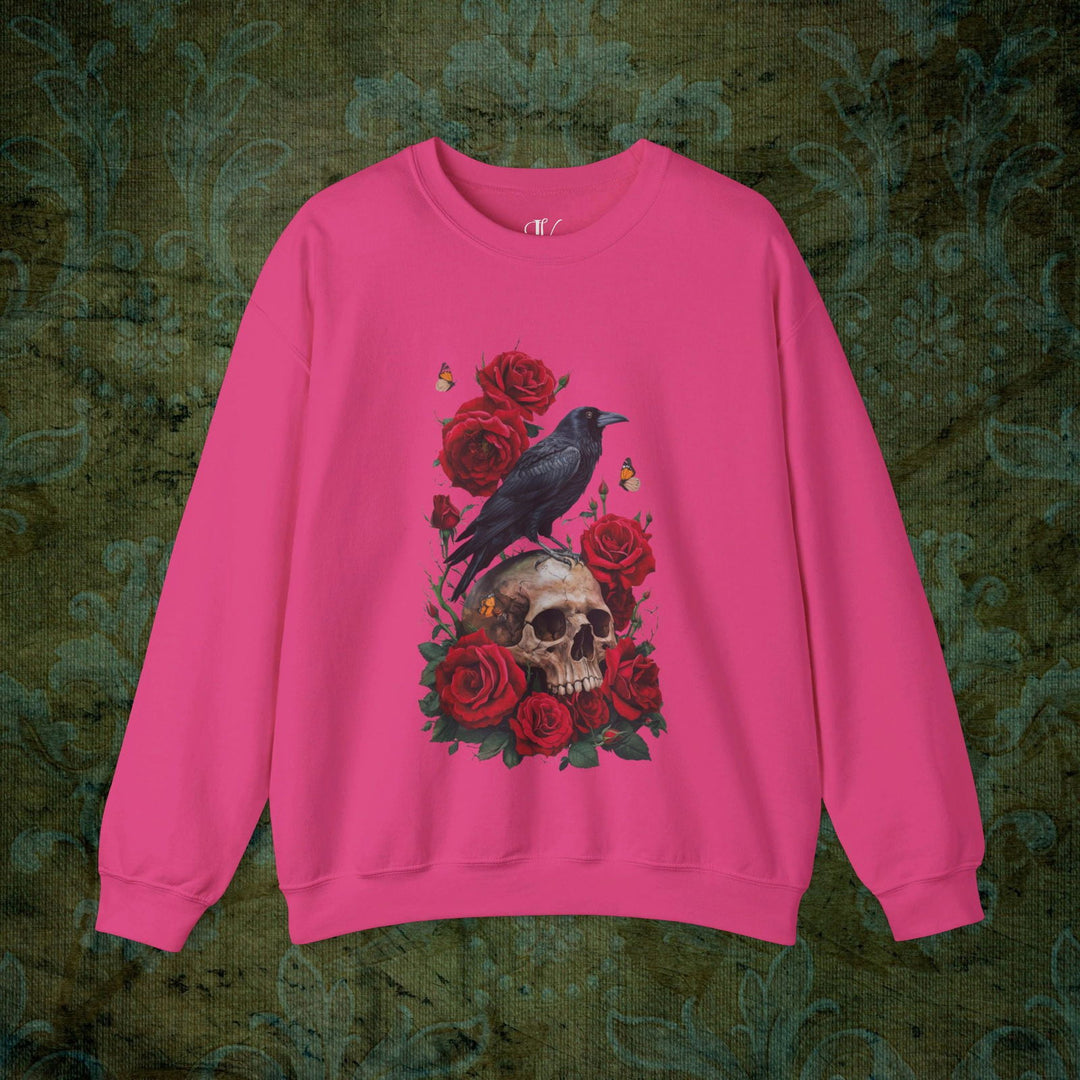 Raven's Requiem: Gothic Sweatshirt Sweatshirt Printify S Heliconia