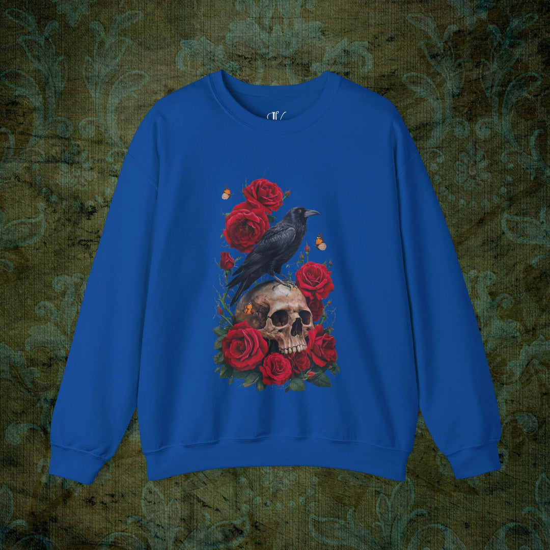 Raven's Requiem: Gothic Sweatshirt Sweatshirt Printify S Royal