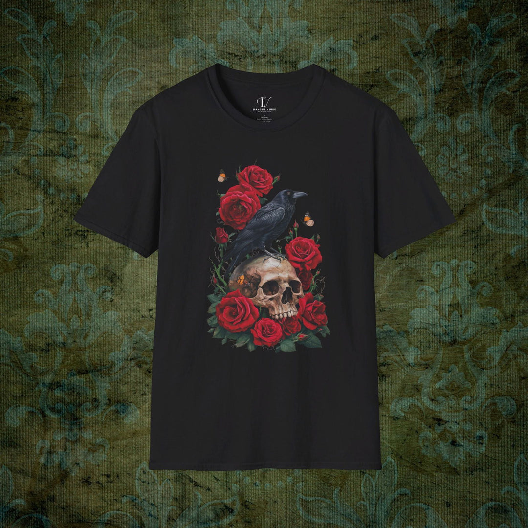 Raven's Requiem: Gothic T-Shirt - Imagin Vibes - 