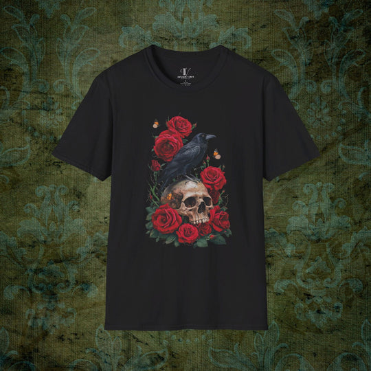 Raven's Requiem: Gothic T-Shirt - Imagin Vibes - 