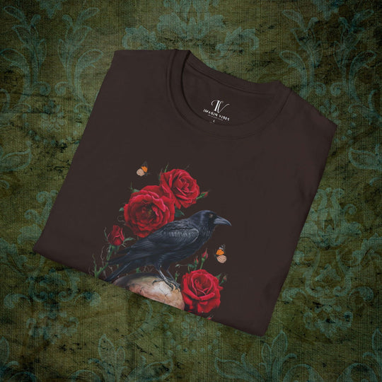 Raven's Requiem: Gothic T-Shirt - Imagin Vibes - 