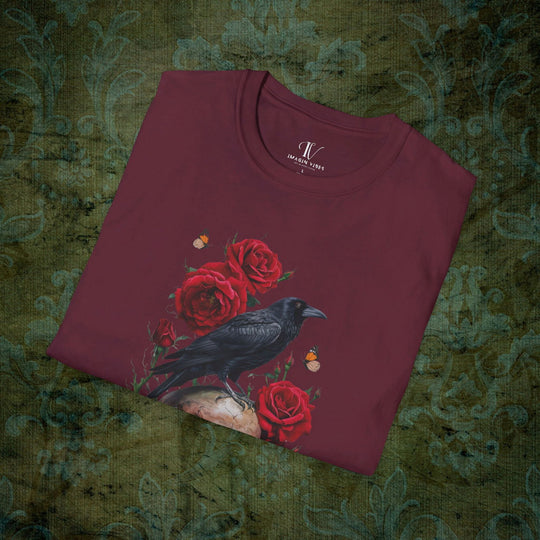 Raven's Requiem: Gothic T-Shirt - Imagin Vibes - 