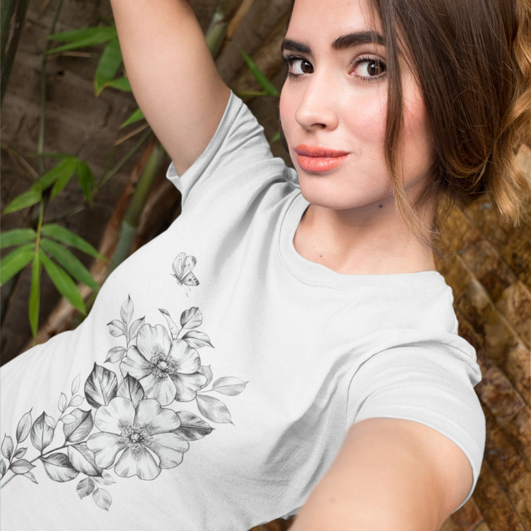 Rose and Butterfly Tee
