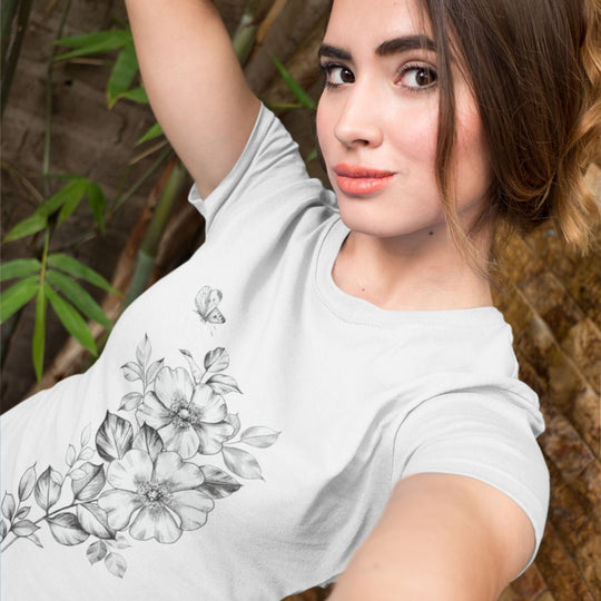 Rose and Butterfly Tee