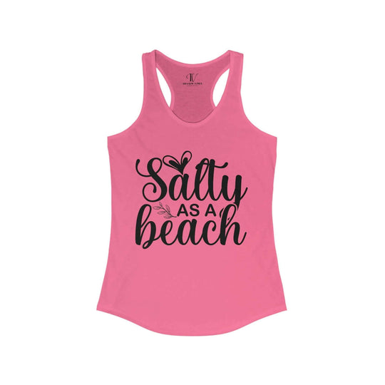 Salty AF: Beach Babe Racerback Tank - Imagin Vibes - 