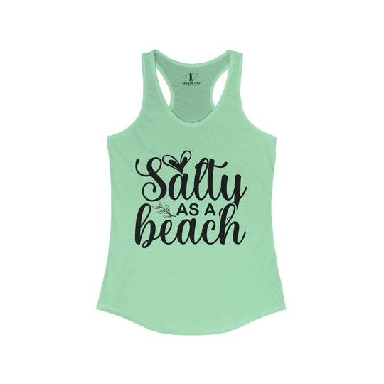 Salty AF: Beach Babe Racerback Tank - Imagin Vibes - 