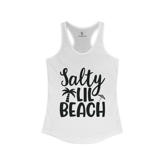 Salty Lil Beach: Sarcastic Summer Racerback Tank - Imagin Vibes - 