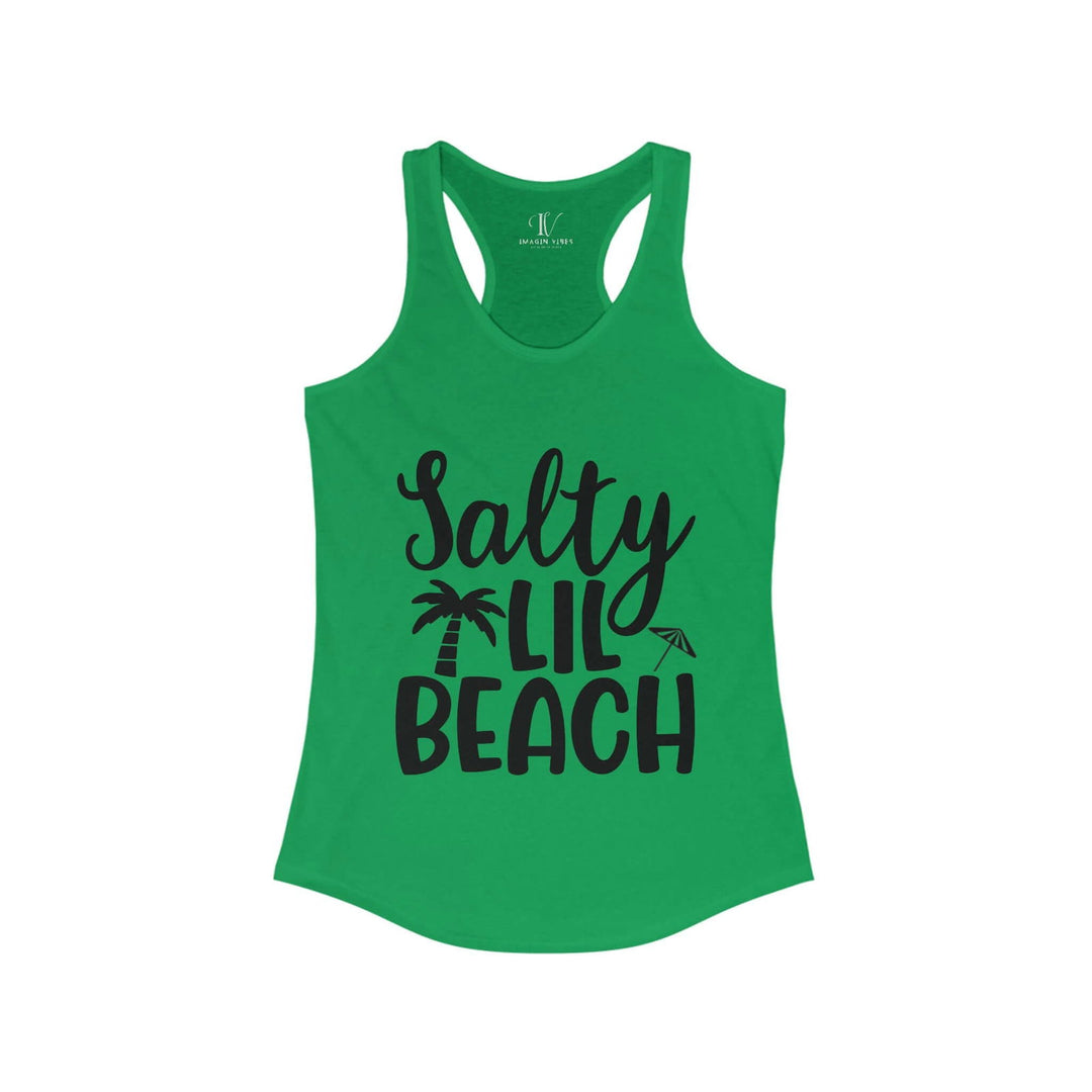 Salty Lil Beach: Sarcastic Summer Racerback Tank - Imagin Vibes - 