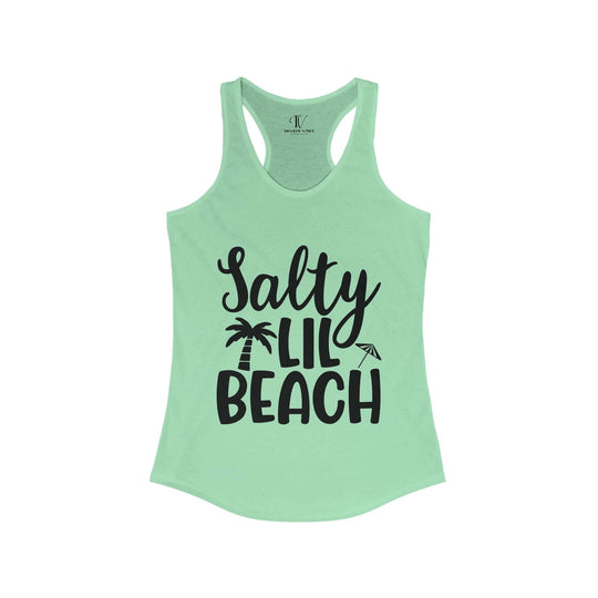 Salty Lil Beach: Sarcastic Summer Racerback Tank - Imagin Vibes - 