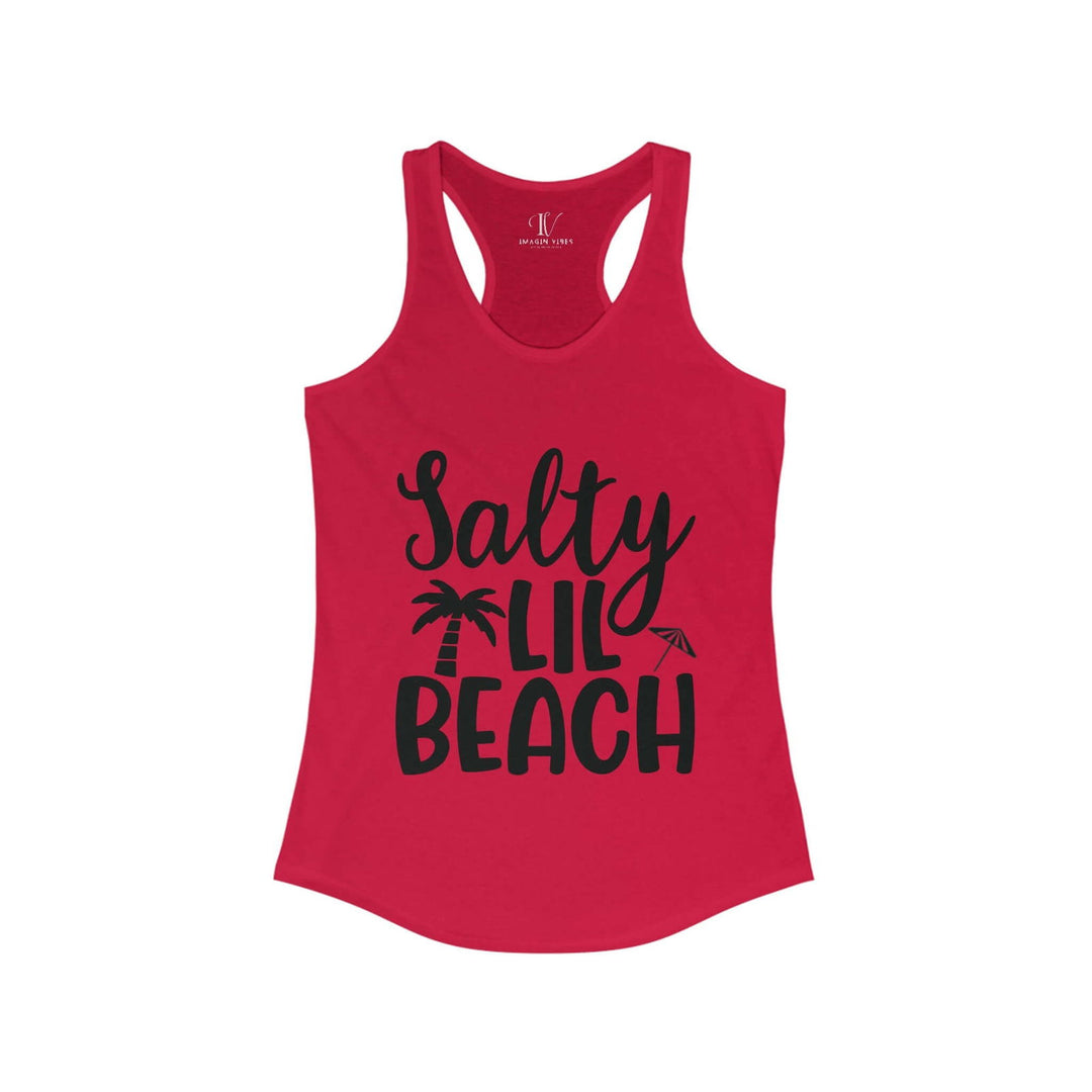 Salty Lil Beach: Sarcastic Summer Racerback Tank - Imagin Vibes - 