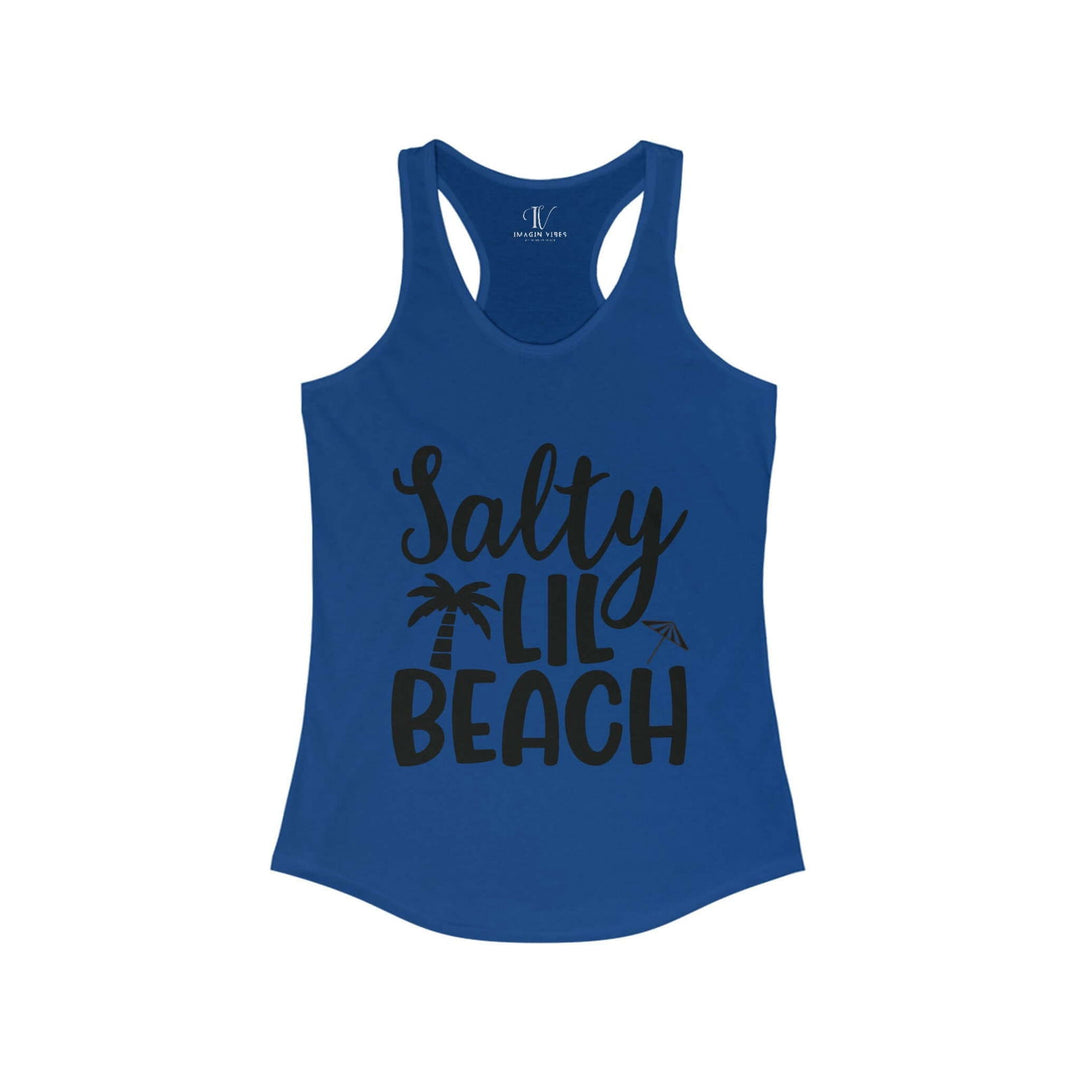 Salty Lil Beach: Sarcastic Summer Racerback Tank - Imagin Vibes - 