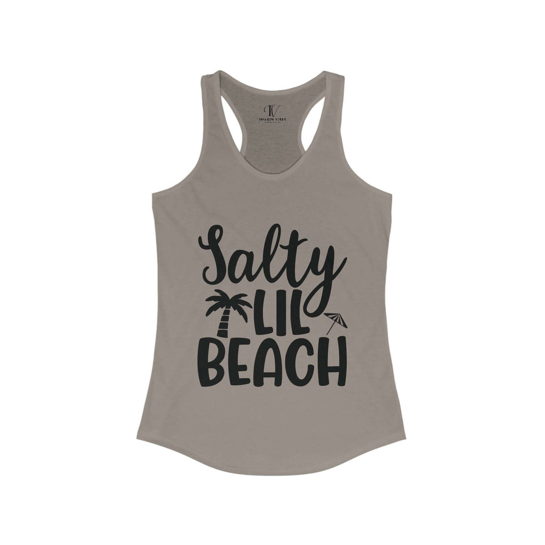 Salty Lil Beach: Sarcastic Summer Racerback Tank - Imagin Vibes - 