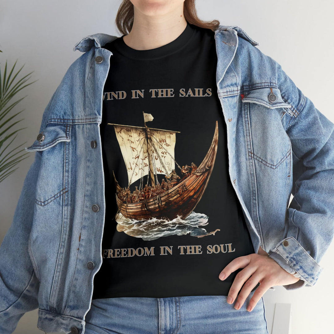 Set Sail in Style: Viking Cruise Tee - "Freedom in Your Soul" - Imagin Vibes - 