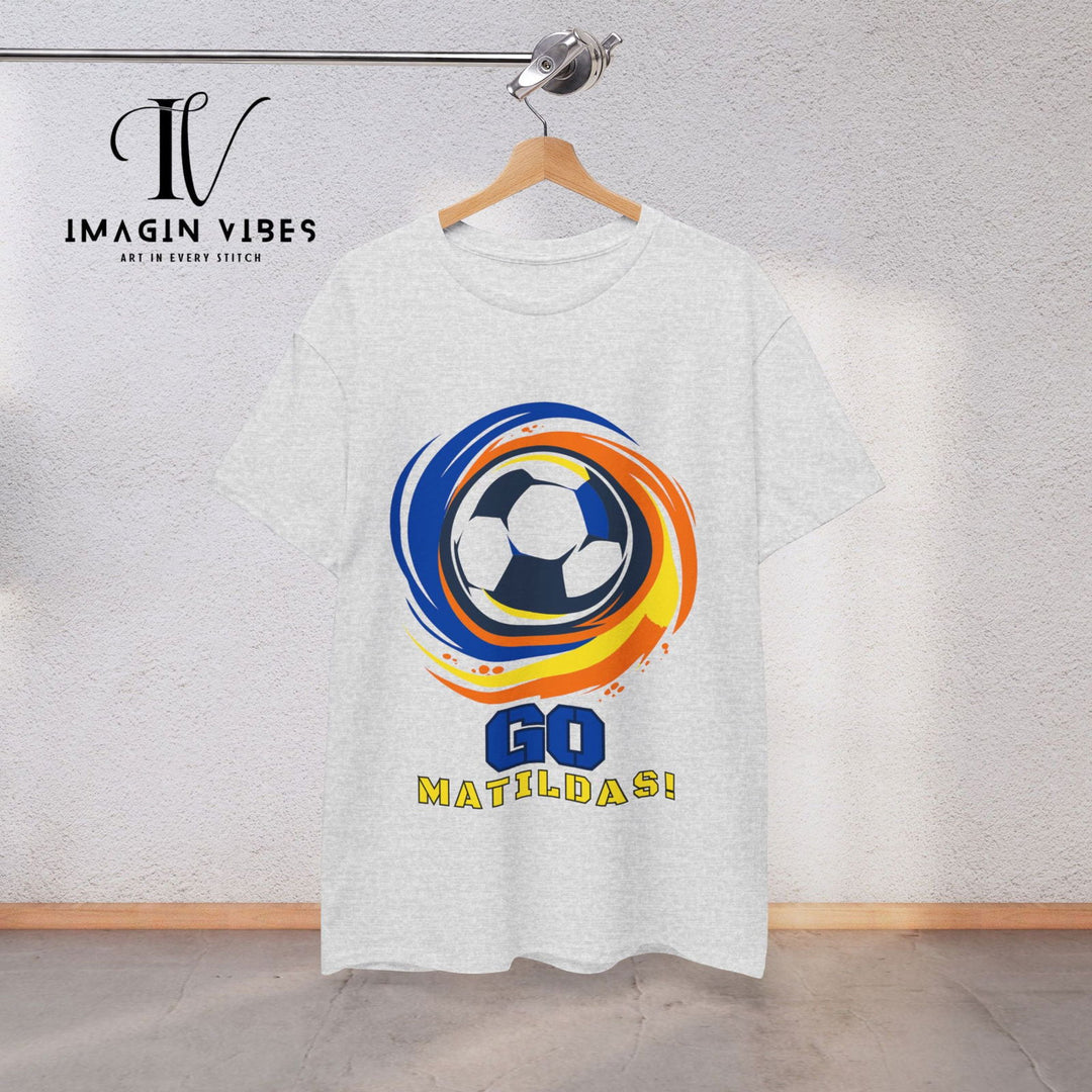 Show Your Matildas Pride! Australia Soccer Tee T-Shirt Printify Ash S