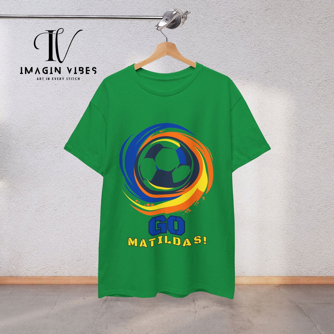 Show Your Matildas Pride! Australia Soccer Tee T-Shirt Printify Irish Green S