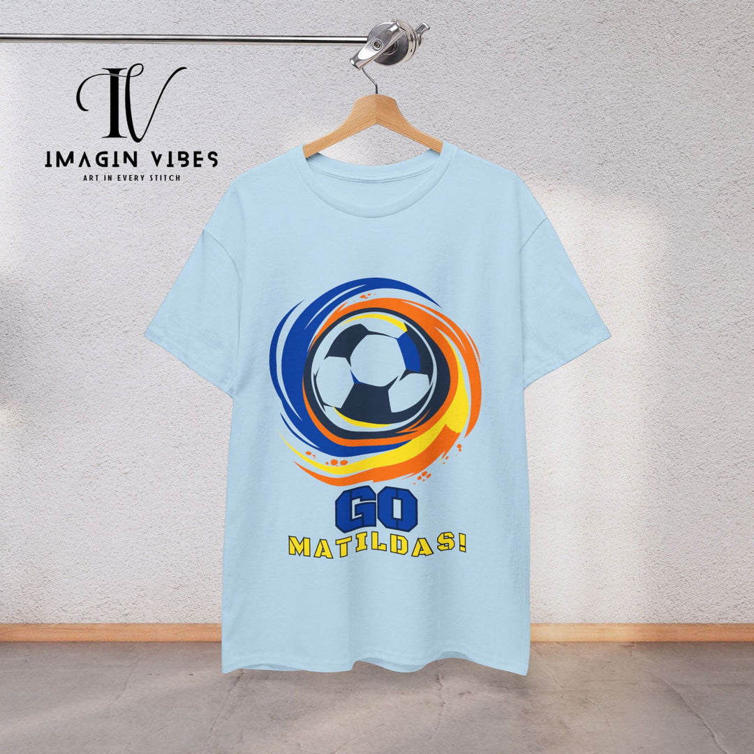 Show Your Matildas Pride! Australia Soccer Tee T-Shirt Printify Light Blue S