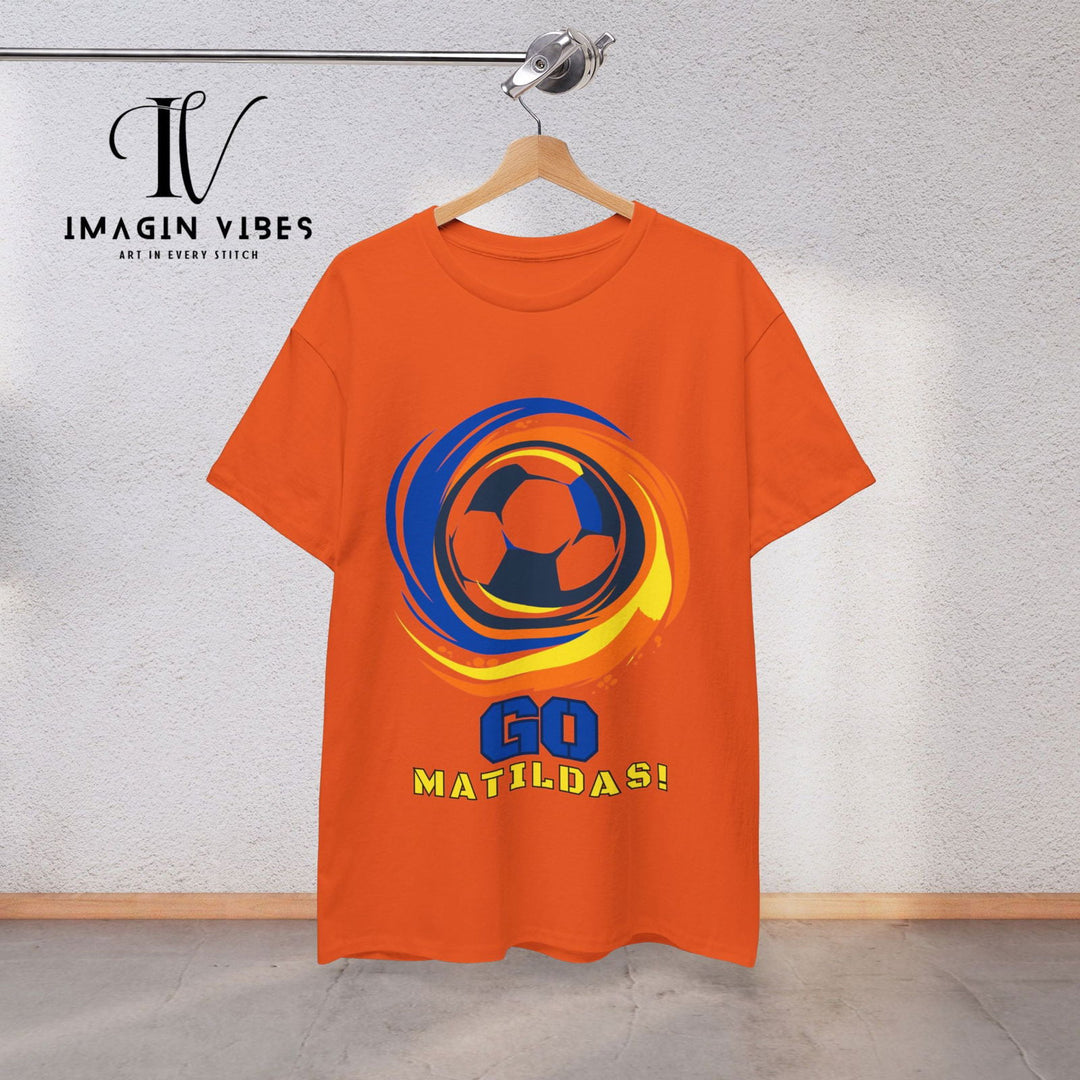 Show Your Matildas Pride! Australia Soccer Tee T-Shirt Printify Orange S