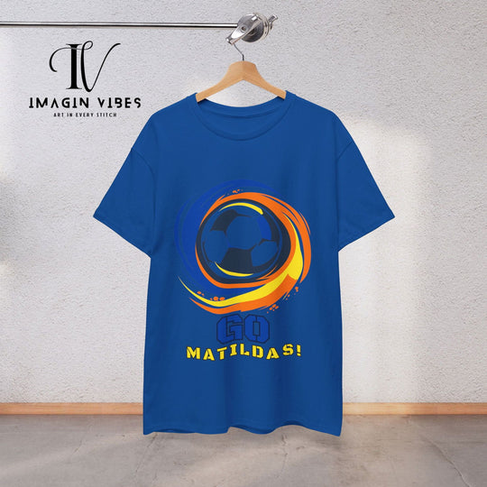 Show Your Matildas Pride! Australia Soccer Tee T-Shirt Printify Royal S