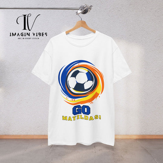 Show Your Matildas Pride! Australia Soccer Tee T-Shirt Printify White S