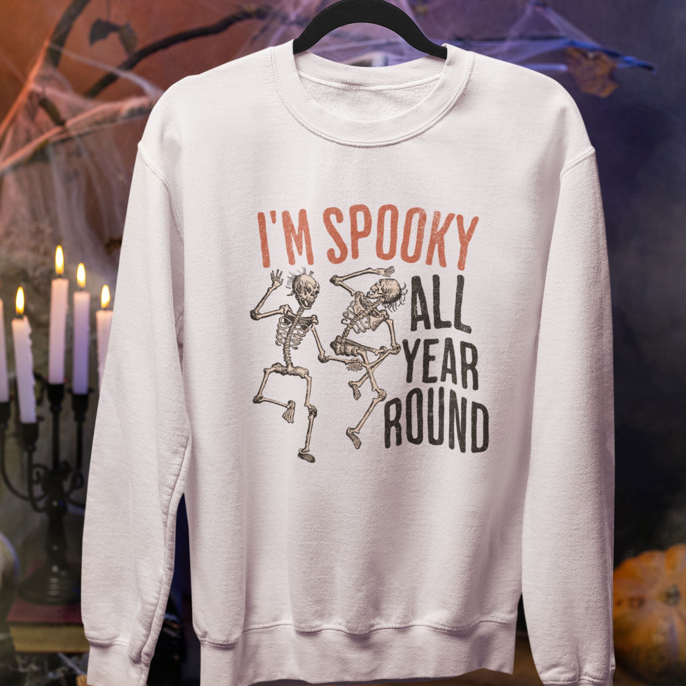 Vintage Spooky Skeleton Unisex Sweatshirt - Let's Get Halloweird
