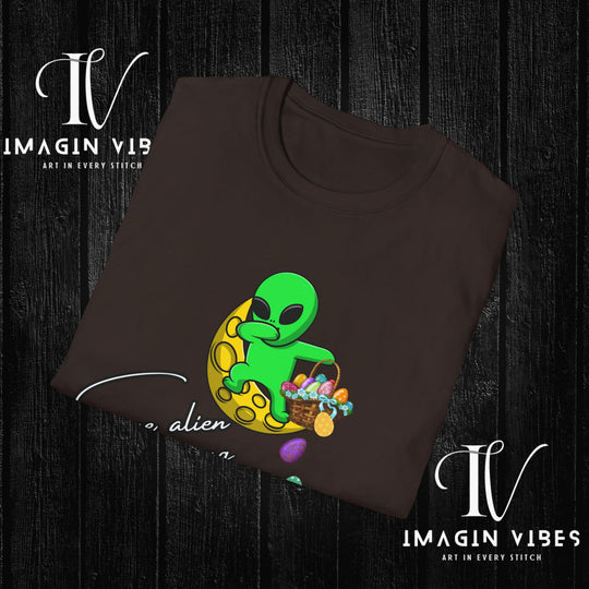 Some Alien Easter Egg T-shirt - Encounters Down Under Podcast Double Side Print T-shirt - Easter Egg UFO - Podcast Tee - Imagin Vibes - 