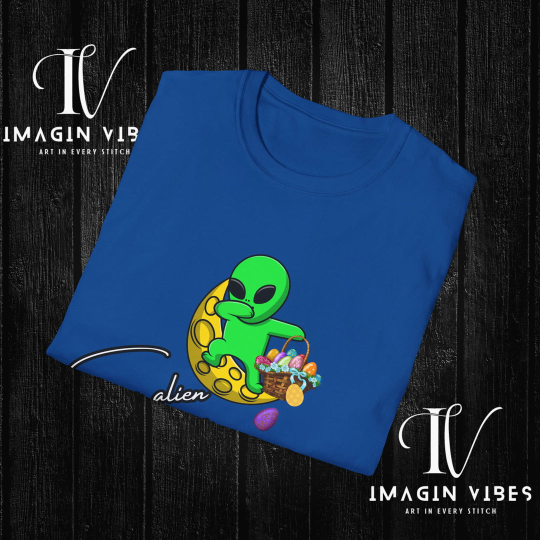 Some Alien Easter Egg T-shirt - Encounters Down Under Podcast Double Side Print T-shirt - Easter Egg UFO - Podcast Tee - Imagin Vibes - 