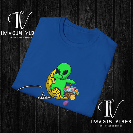 Some Alien Easter Egg T-shirt - Encounters Down Under Podcast Double Side Print T-shirt - Easter Egg UFO - Podcast Tee - Imagin Vibes - 