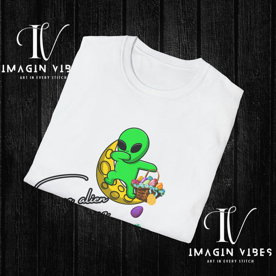 Some Alien Easter Egg T-shirt - Encounters Down Under Podcast Double Side Print T-shirt - Easter Egg UFO - Podcast Tee - Imagin Vibes - 