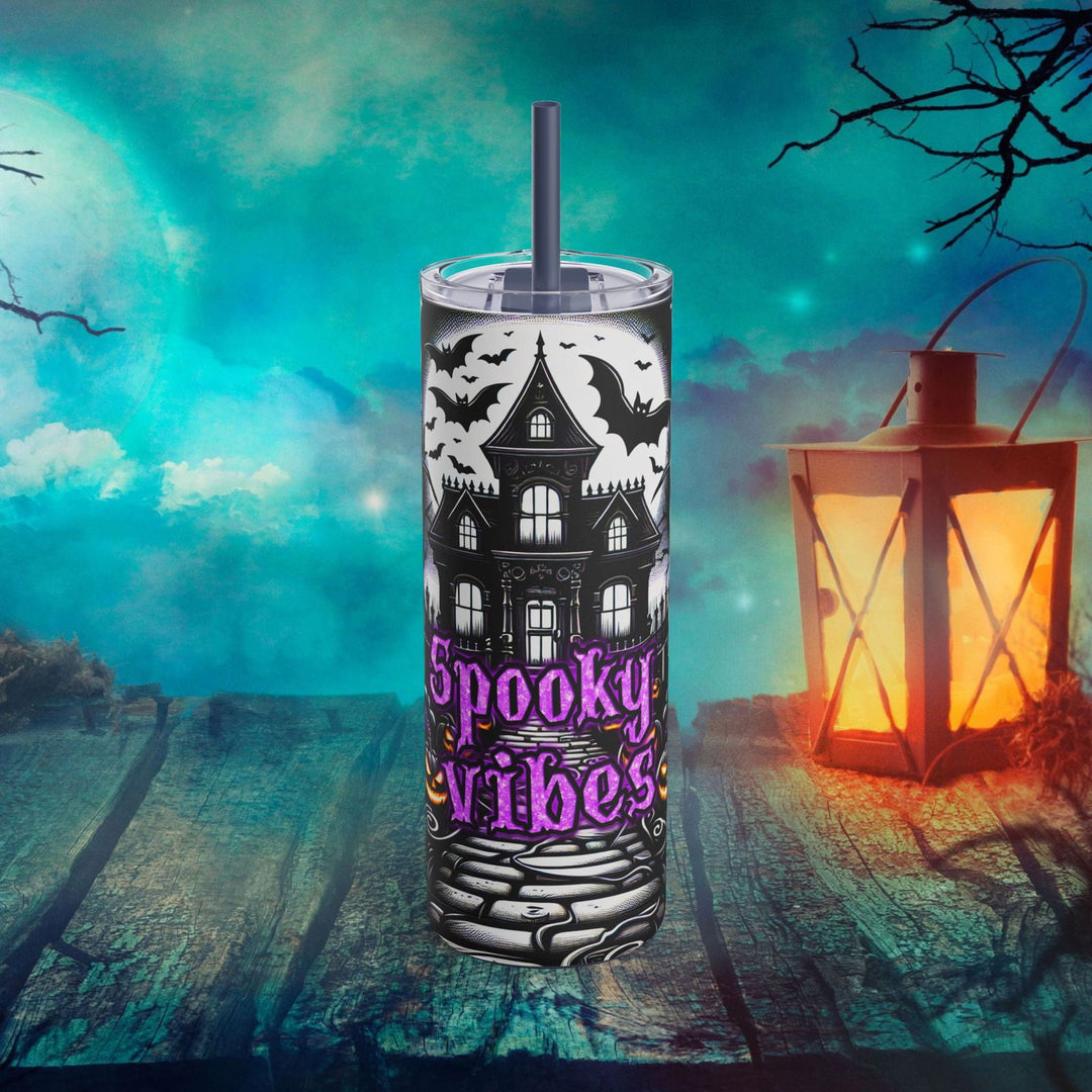 Spooky Vibes Pumpkin Halloween Tumbler Mug Printify