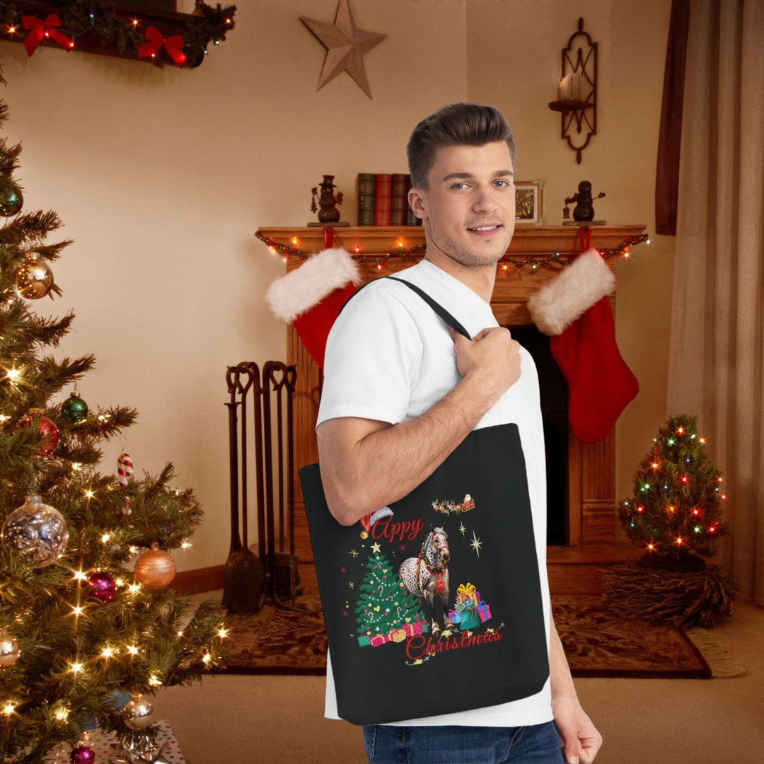 Spreading Holiday Cheer: "Appy Christmas" Appaloosa Tote Bag - Imagin Vibes - 