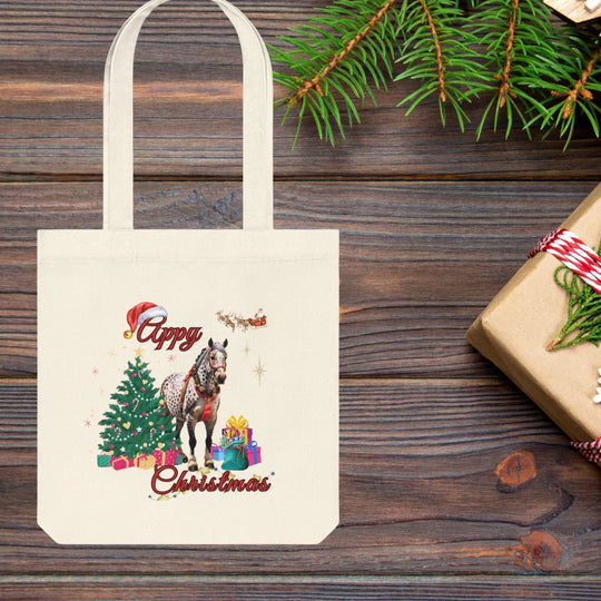 Spreading Holiday Cheer: "Appy Christmas" Appaloosa Tote Bag - Imagin Vibes - 