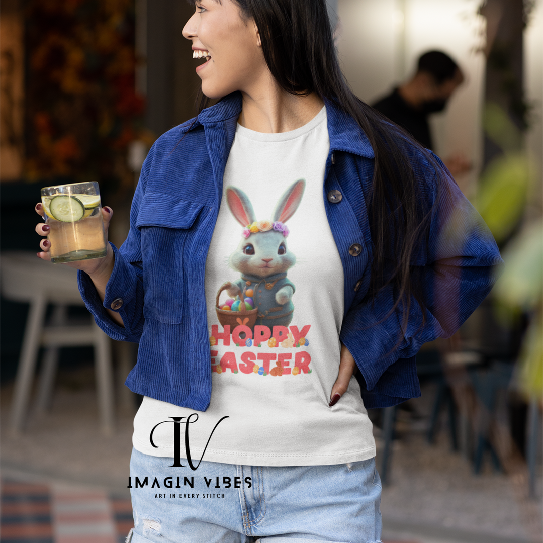 Spring Has Sprung! Floral Bunny Easter T-Shirt - Imagin Vibes - 