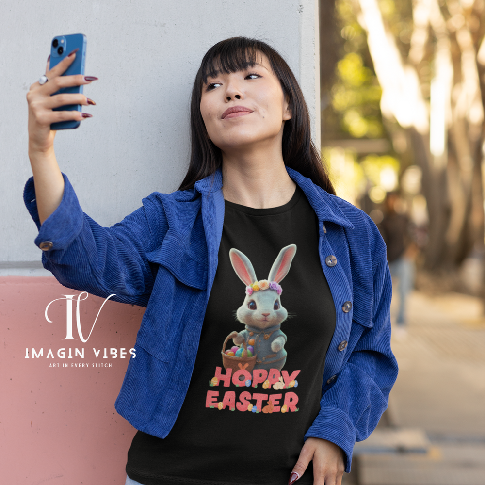 Spring Has Sprung! Floral Bunny Easter T-Shirt - Imagin Vibes - 