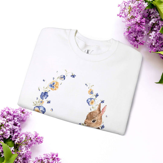 Spring Vibes: Floral Bunny Sweatshirt - Imagin Vibes - 