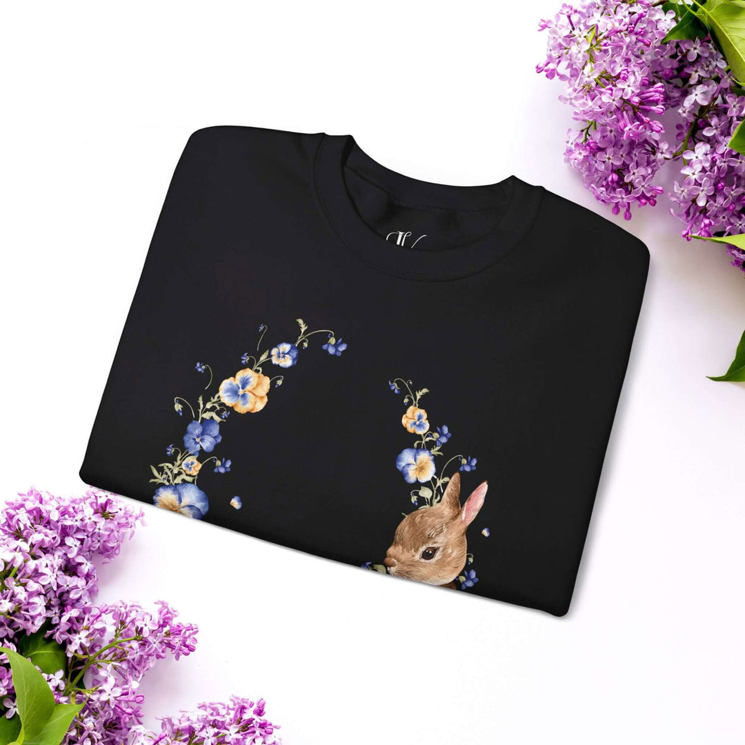 Spring Vibes: Floral Bunny Sweatshirt - Imagin Vibes - 