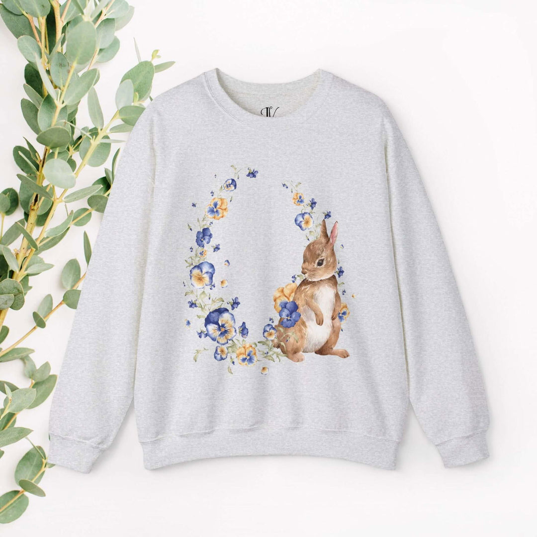 Spring Vibes: Floral Bunny Sweatshirt - Imagin Vibes - 