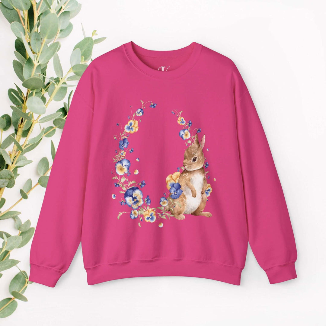 Spring Vibes: Floral Bunny Sweatshirt - Imagin Vibes - 