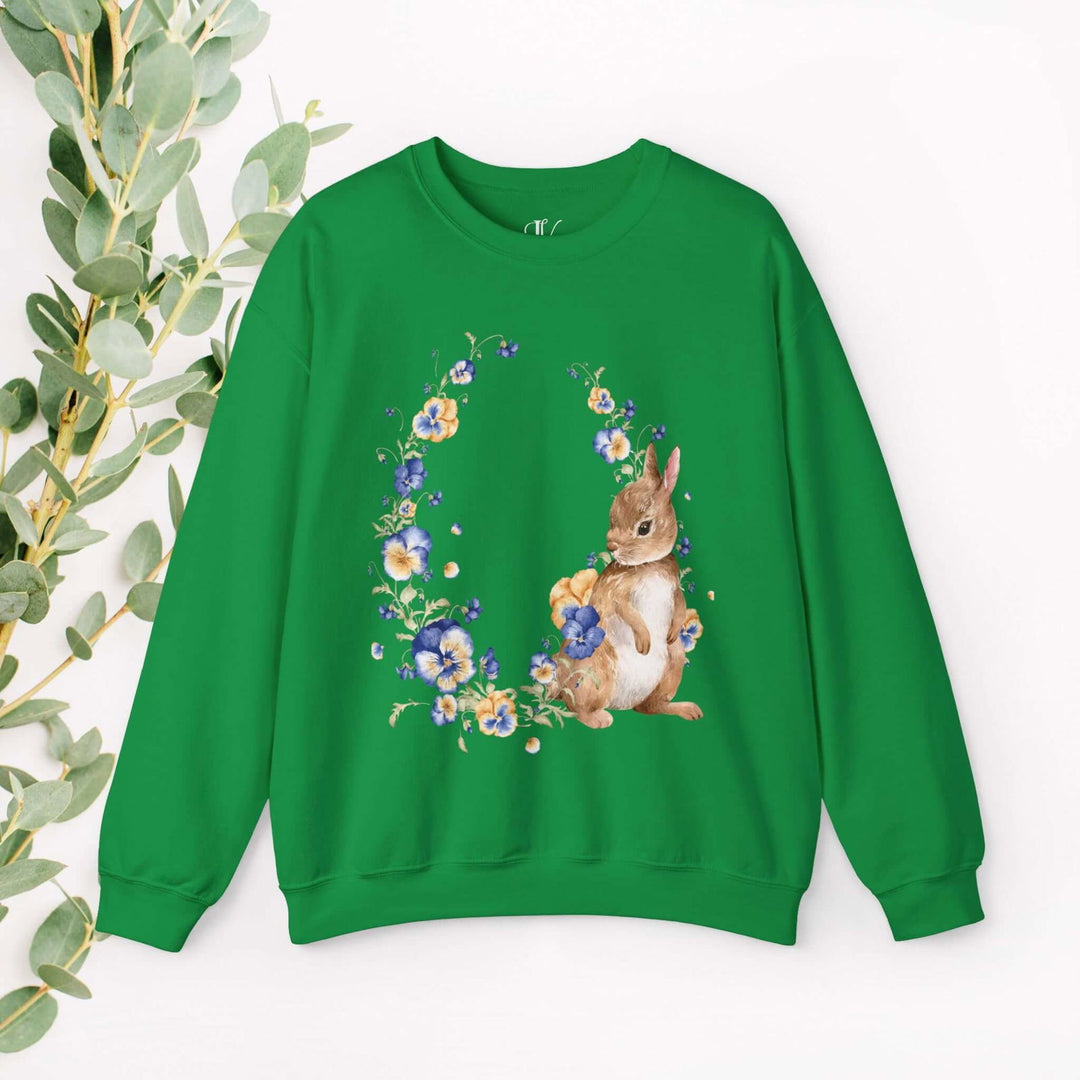 Spring Vibes: Floral Bunny Sweatshirt - Imagin Vibes - 