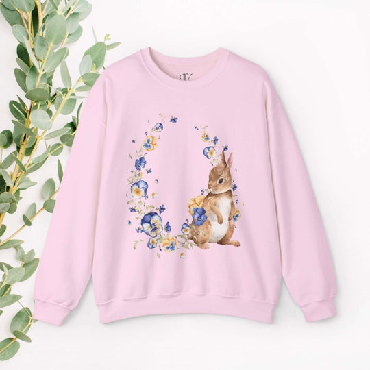 Spring Vibes: Floral Bunny Sweatshirt - Imagin Vibes - 