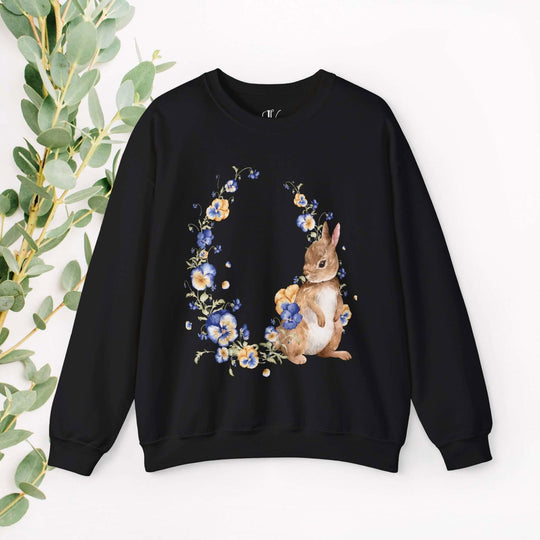 Spring Vibes: Floral Bunny Sweatshirt - Imagin Vibes - 